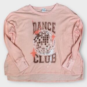 Aerie Offline Dance Club‎ Disco Ball Waffle Knit Long Sleeve Top - Large
